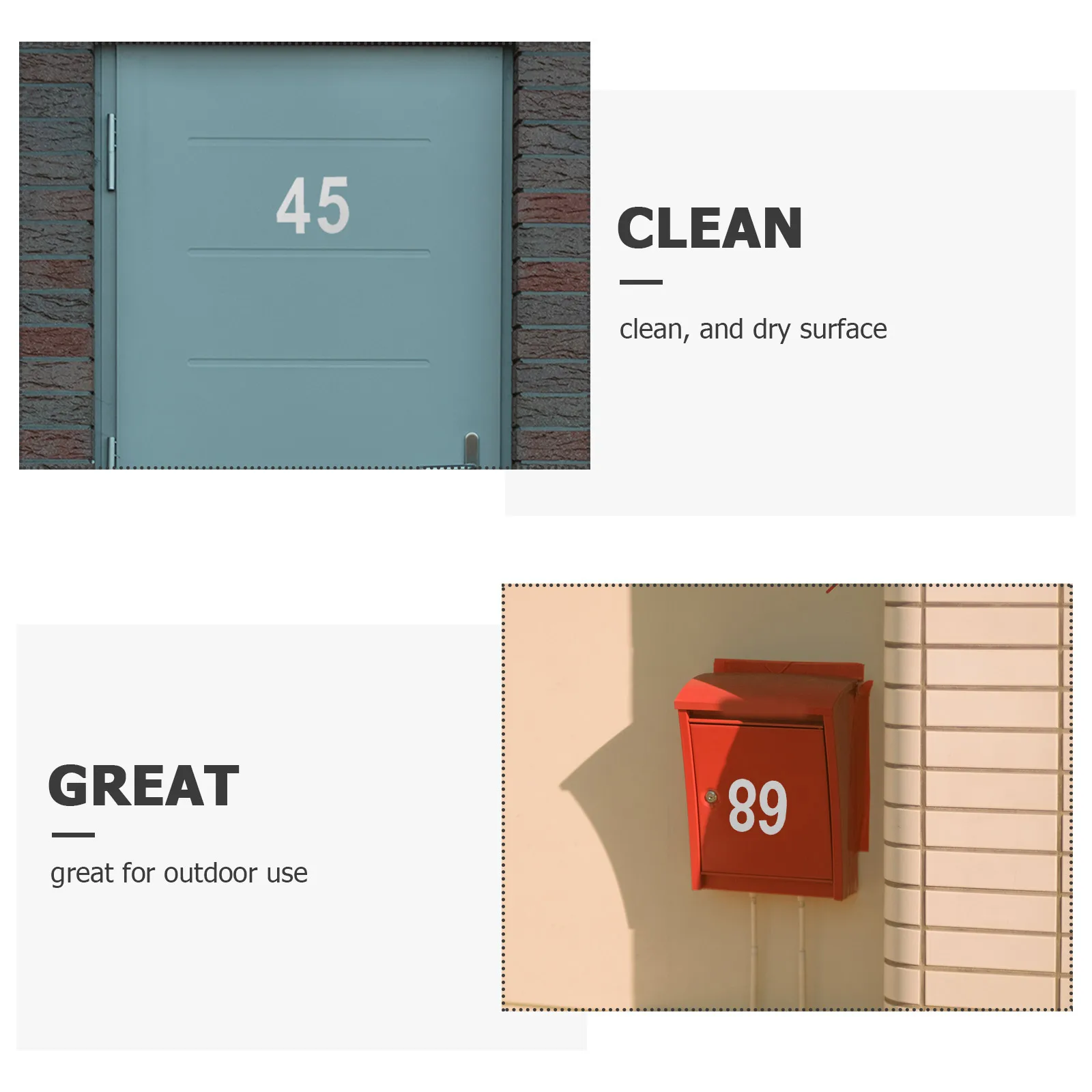 5 set Reflective Mailbox Numbers Stickers Waterproof Sunproof Durable Outdoor Use Self Adhesive Nail Decal Sign
5 set Reflective Mailbox Numbers Stickers Waterproof Sunproof Durable Outdoor Use Self Adhesive Nail Decal Sign