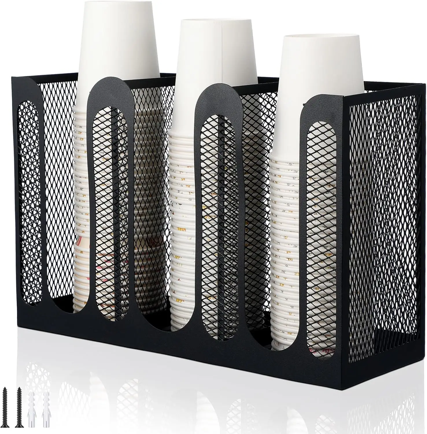 Metal Mesh Cup and Lid Holder Coffee Paper Cup Dispenser Lid Holder Storage Organizer Countertop or
Metal Mesh Cup and Lid Holder Coffee Paper Cup Dispenser Lid Holder Storage Organizer Countertop or