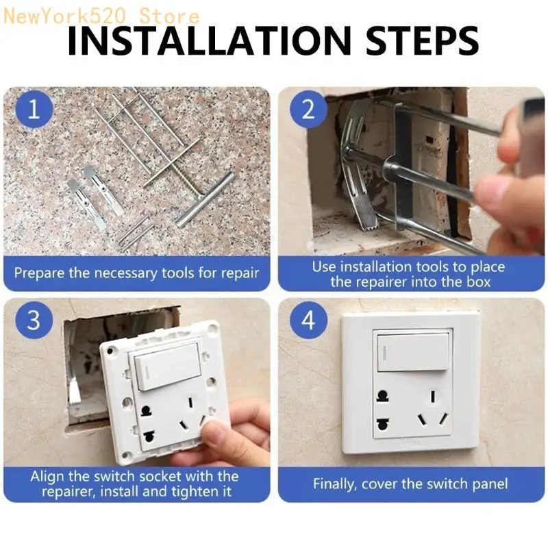 N84C Multipurpose Wall Outlet Repair Tool Set Easy To Use Electrical Box Restorers Portable for Home Appliance Fixes
N84C Multipurpose Wall Outlet Repair Tool Set Easy To Use Electrical Box Restorers Portable for Home Appliance Fixes