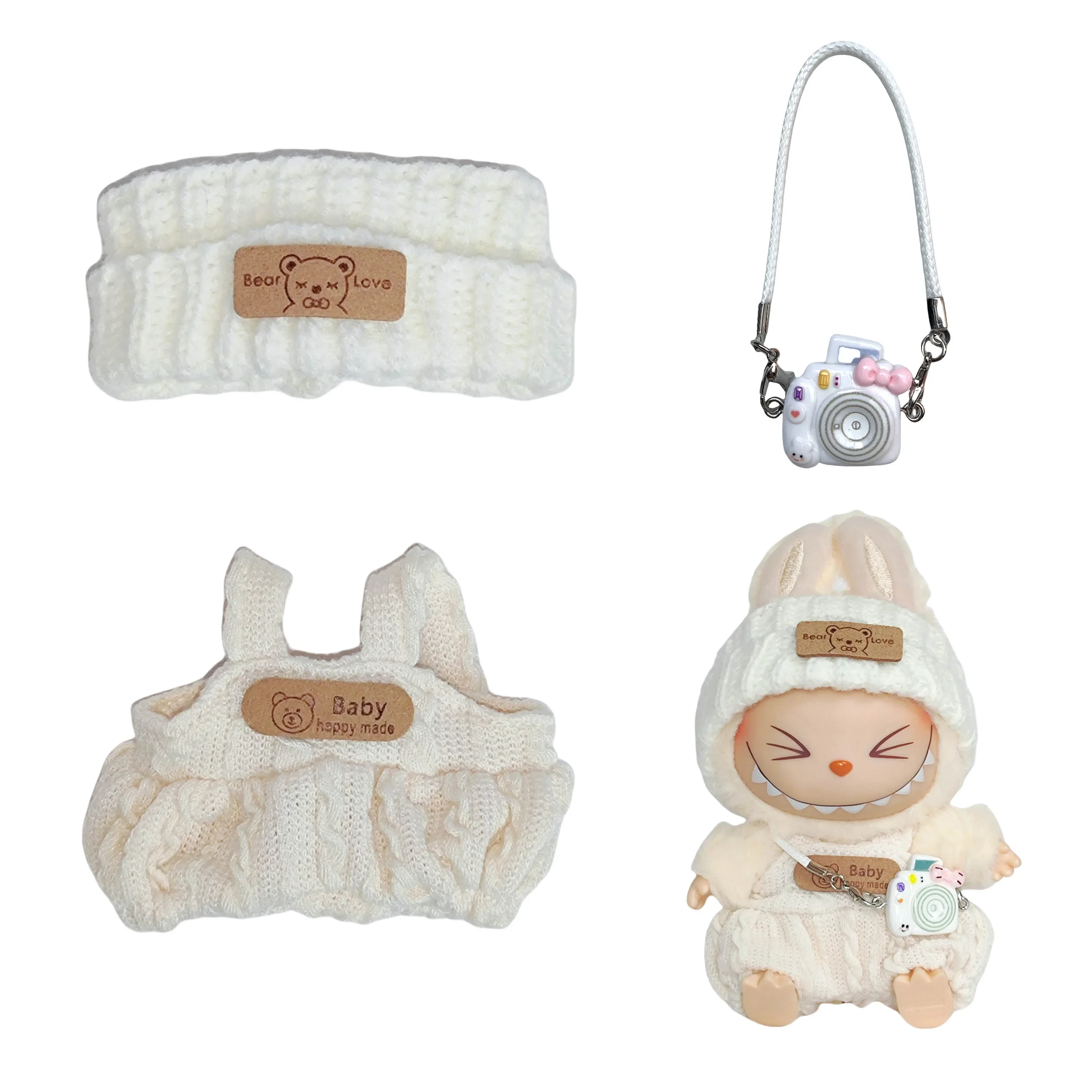 For 15-17cm Clothes for Labubu Keychain - Labubu Sit-Sit Party Doll Clothes (Overalls Two-Piece Set)
For 15-17cm Clothes for Labubu Keychain - Labubu Sit-Sit Party Doll Clothes (Overalls Two-Piece Set)