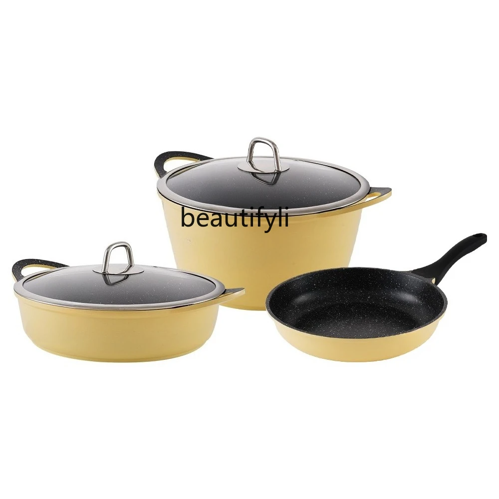 Kitchen pots, fried rice, hot pot, boiling water, multi-functional non-stick pan 3-piece set
Kitchen pots, fried rice, hot pot, boiling water, multi-functional non-stick pan 3-piece set