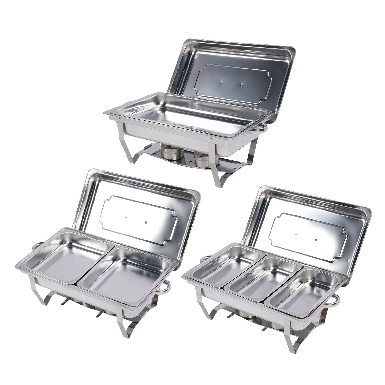 Stainless Steel Buffet Chafing Dish Set Foldable Heat Preservation Multifunctional Buffet Warmer For Gathering Outdoor Wedding
Stainless Steel Buffet Chafing Dish Set Foldable Heat Preservation Multifunctional Buffet Warmer For Gathering Outdoor Wedding