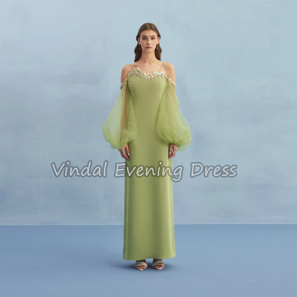 Vindal Crepe Straight Sweetheart Neckline Long Sleeves Simple Evening Dresses For Women 2025 With Beading Floor Length Prom Gown
Vindal Crepe Straight Sweetheart Neckline Long Sleeves Simple Evening Dresses For Women 2025 With Beading Floor Length Prom Gown