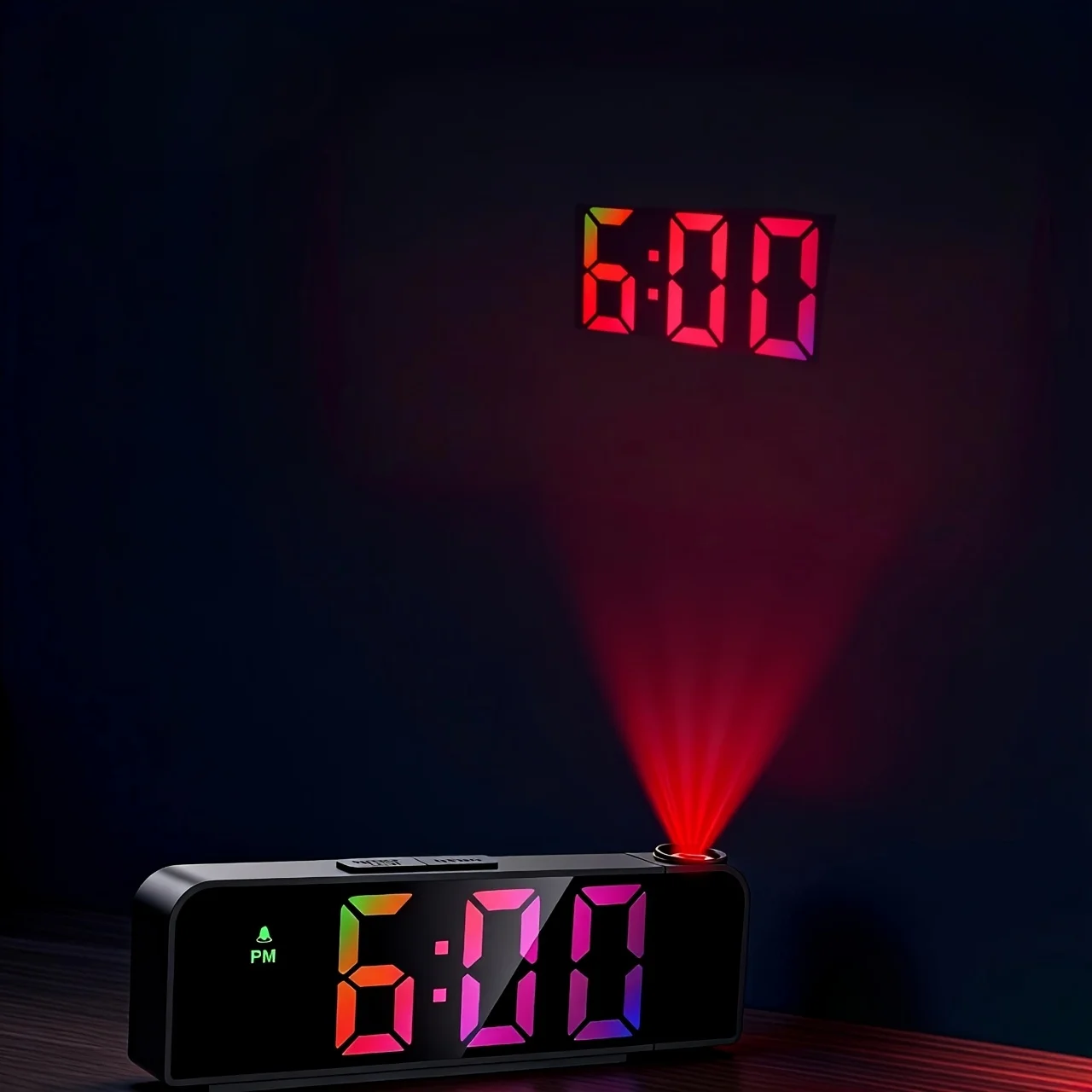 A Projection Digital Alarm Clock with A 180° Rotating Display, USB-powered Digital Clock, Featuring Temperature And Weekday Display, Night Mode, Large HD Screen - Suitable for Bedroom, Living Room, Home Office - Bedroom Decor, Christmas Gift
A Projection Digital Alarm Clock with A 180° Rotating Display, USB-powered Digital Clock, Featuring Temperature And Weekday Display, Night Mode, Large HD Screen - Suitable for Bedroom, Living Room, Home Office - Bedroom Decor, Christmas Gift