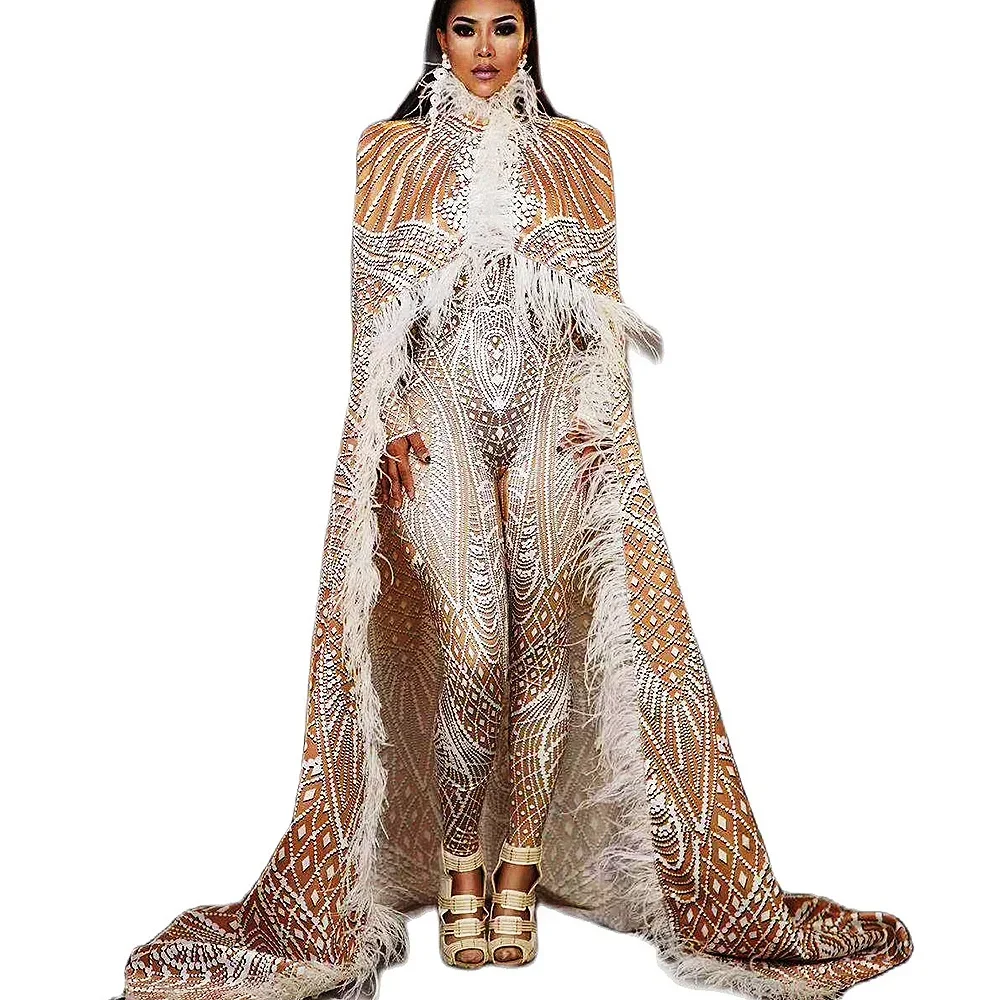 Print Perspective Women Men Skinny Stretch Bodysuits Feather Long Shawl Nightclub DJ Singer Dance Stage Wear Evening Prom Outfit
Print Perspective Women Men Skinny Stretch Bodysuits Feather Long Shawl Nightclub DJ Singer Dance Stage Wear Evening Prom Outfit