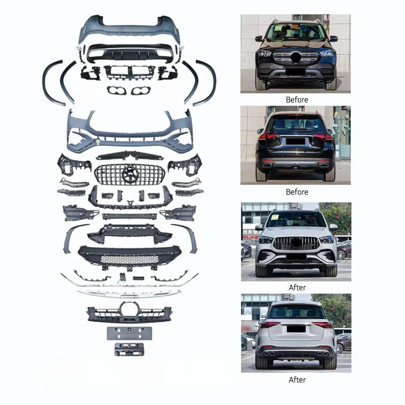 Auto Modification Conversion Body Kit for W167 GLE 2019-2023 Upgrade to 2024 GLE53 Front Rear Bumper
Auto Modification Conversion Body Kit for W167 GLE 2019-2023 Upgrade to 2024 GLE53 Front Rear Bumper