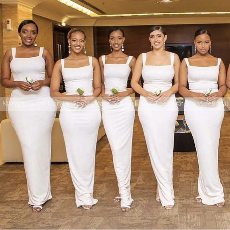 White Long Bodycon Bridesmaid Dresses for Women Sexy Robe Maxi Square Neck Wedding Guest Dress Stretchy Vestidos Party Gowns
White Long Bodycon Bridesmaid Dresses for Women Sexy Robe Maxi Square Neck Wedding Guest Dress Stretchy Vestidos Party Gowns