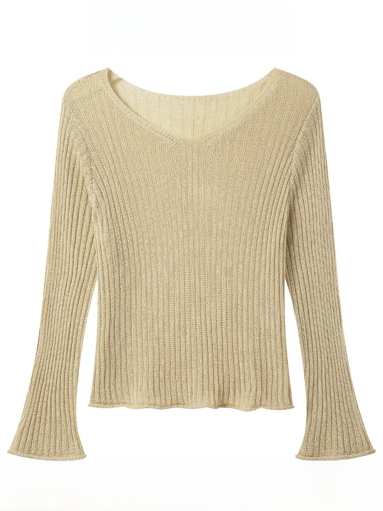 Slim Fit V-Ne Long Sve Knitwear Women's Loose oulder Drop Lazy Sun Protection Casual Summer Faion Top in Soft Polyester
Slim Fit V-Ne Long Sve Knitwear Women's Loose oulder Drop Lazy Sun Protection Casual Summer Faion Top in Soft Polyester