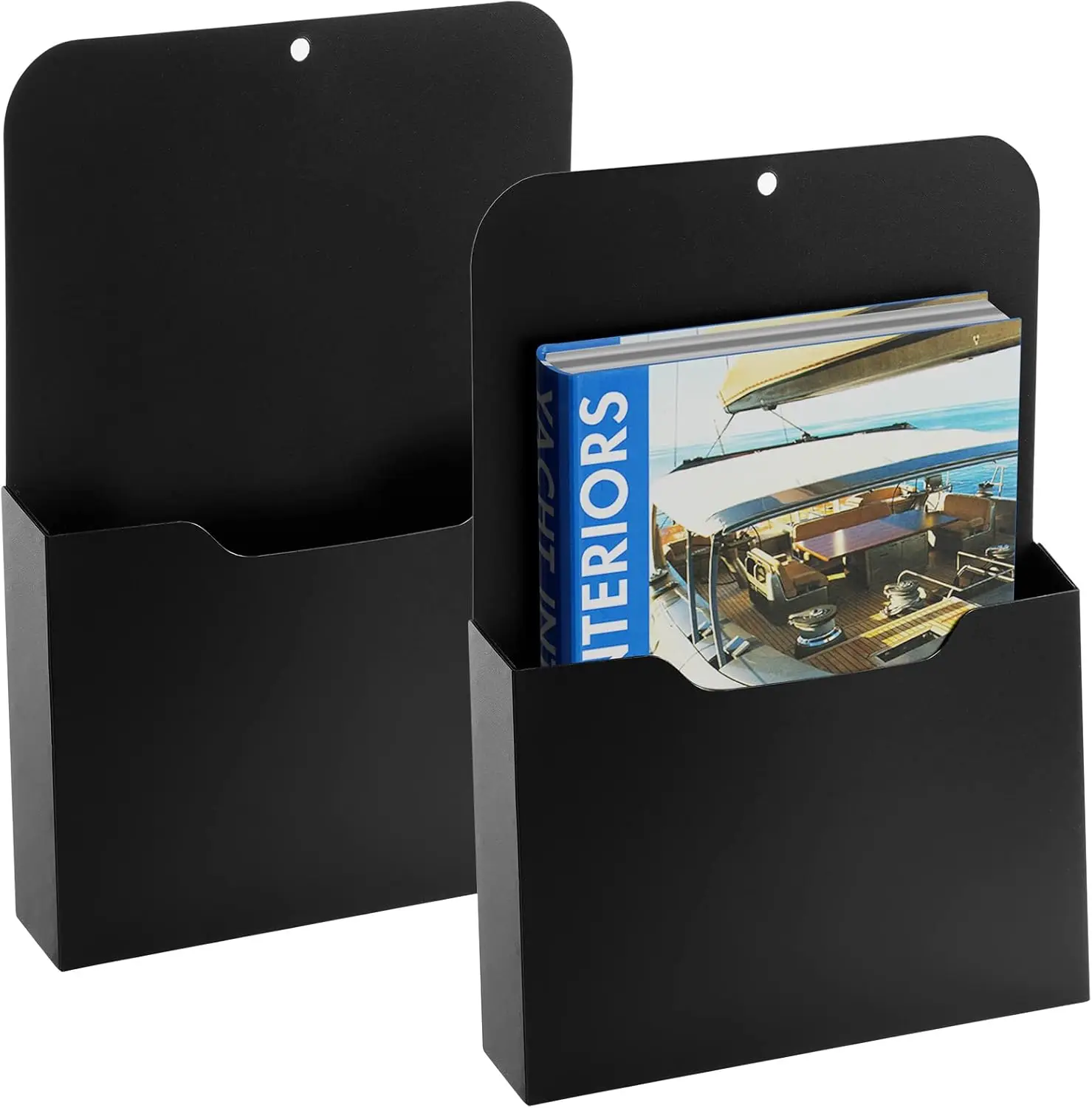 2 Pack Magnetic File Holder for Refrigerator, Wall File Organizer for Mail, Documents, Notebooks, Planners - Black
2 Pack Magnetic File Holder for Refrigerator, Wall File Organizer for Mail, Documents, Notebooks, Planners - Black
