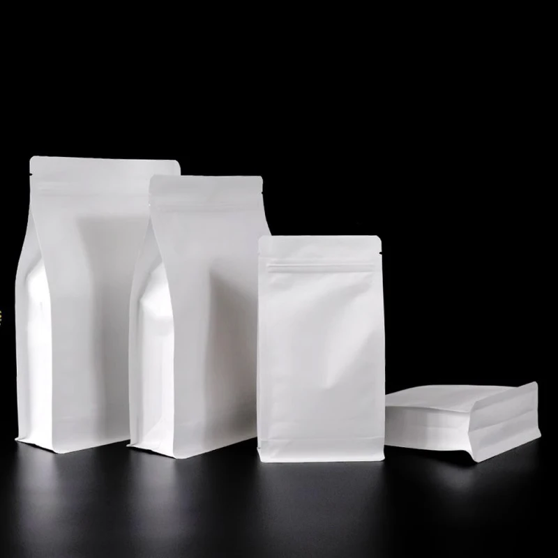 White Kraft Paper Eight Sided Sealed Zipper Bag For Nut Cereal Packaging Bag, Customizable Printing Aavailable
White Kraft Paper Eight Sided Sealed Zipper Bag For Nut Cereal Packaging Bag, Customizable Printing Aavailable