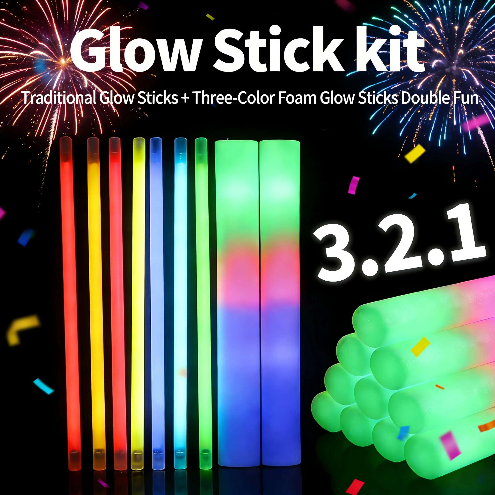 Набор флуоресцентных палочек (235 штук), включая 200 флуоресцентных палочек и 35 светящихся палочек из пенопласта: отличное украшение для праздничной атмосферы.
Набор флуоресцентных палочек (235 штук), включая 200 флуоресцентных палочек и 35 светящихся палочек из пенопласта: отличное украшение для праздничной атмосферы.