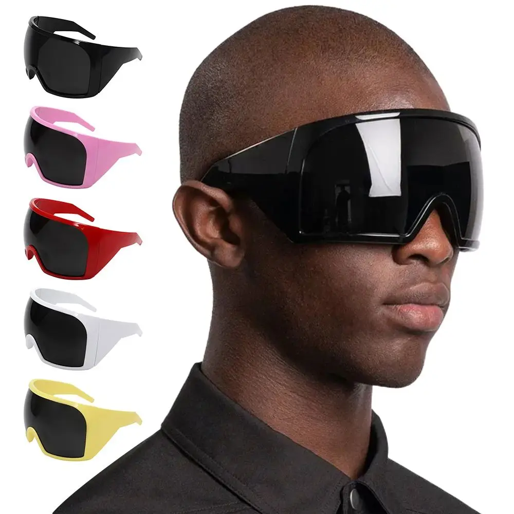 Oversized Wrap Around Sunglasses Rave Curved Lens Futuristic Sun Glasses UV400 Protection Y2K Oversized Shades for Women & Men
Oversized Wrap Around Sunglasses Rave Curved Lens Futuristic Sun Glasses UV400 Protection Y2K Oversized Shades for Women & Men