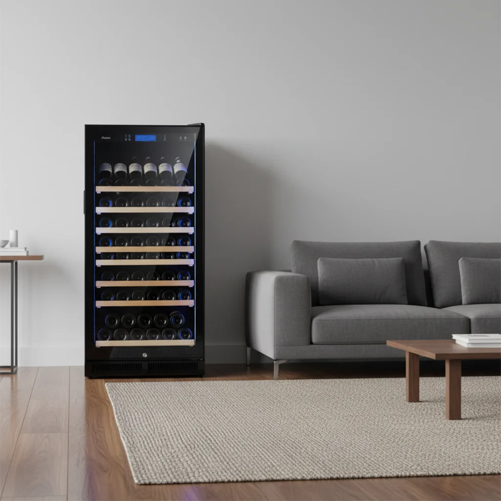 228L 80 Bottles Factory Custom Constant Temperature Cooler Stainless Steel Red Wine Cellar Storage Display Wine Display Cabinet
228L 80 Bottles Factory Custom Constant Temperature Cooler Stainless Steel Red Wine Cellar Storage Display Wine Display Cabinet