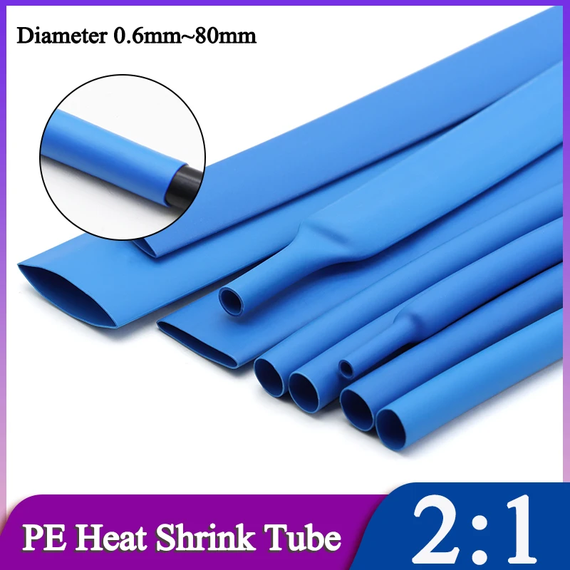 1~10M Blue 2:1 PE Heat Shrink Tube Dia 0.6mm~80mm Heat-shrink Tubing Wire Repair Protector Cable Connector Insulation Sleeving
1~10M Blue 2:1 PE Heat Shrink Tube Dia 0.6mm~80mm Heat-shrink Tubing Wire Repair Protector Cable Connector Insulation Sleeving