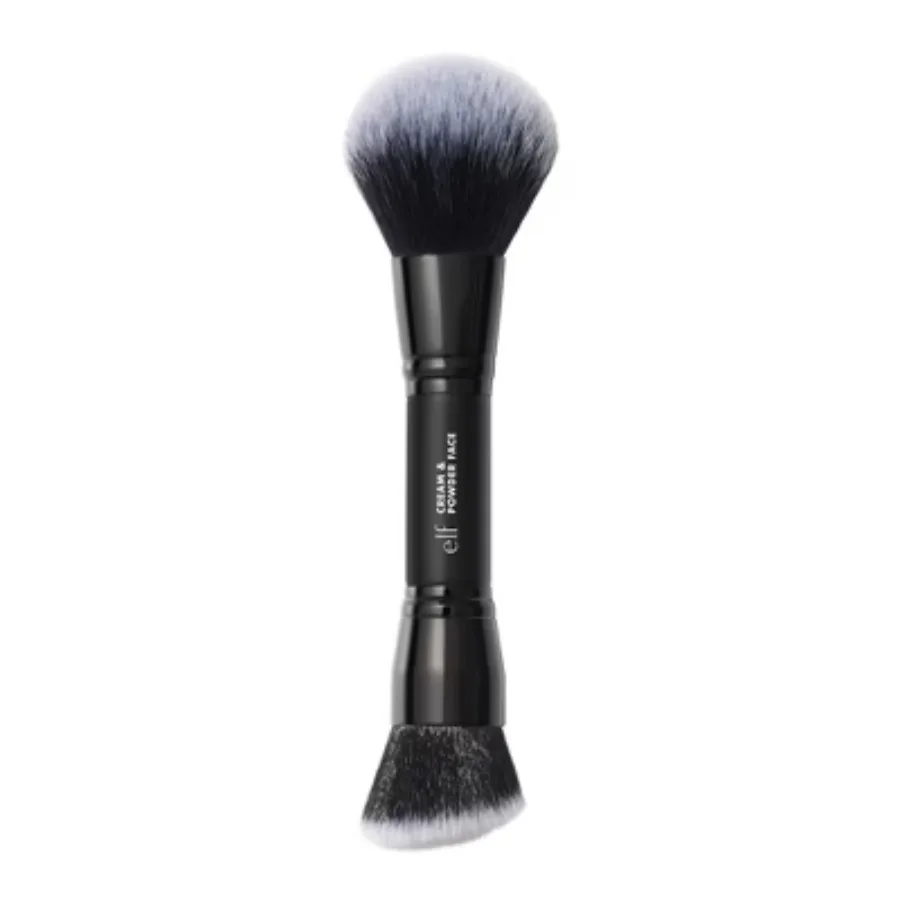Powder Makeup Face Brush - The fluffy end diffuses powder while the angled end blends cream products
Powder Makeup Face Brush - The fluffy end diffuses powder while the angled end blends cream products