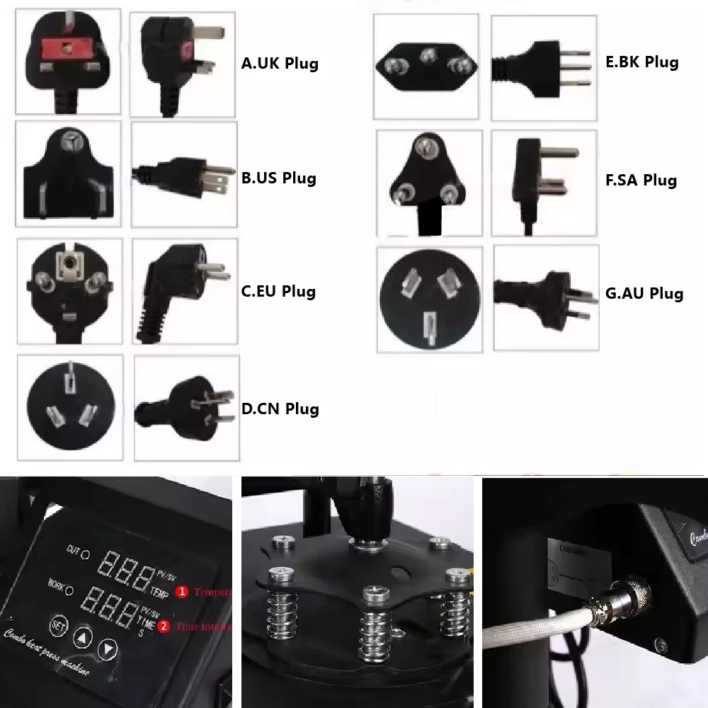 Factory Direct All-in-One 8-in-1 Multi-Function Hot Stamping Machine Intelligent Temperature Control Heat Press Machine