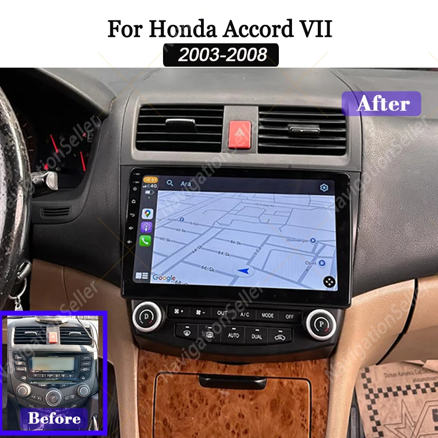 Android Carplay Car Raido For Honda Accord 7 VII 2003 2004 2005 2006 -2008 Multimedia Player Navigation GPS Autoradio Head Unit
Android Carplay Car Raido For Honda Accord 7 VII 2003 2004 2005 2006 -2008 Multimedia Player Navigation GPS Autoradio Head Unit