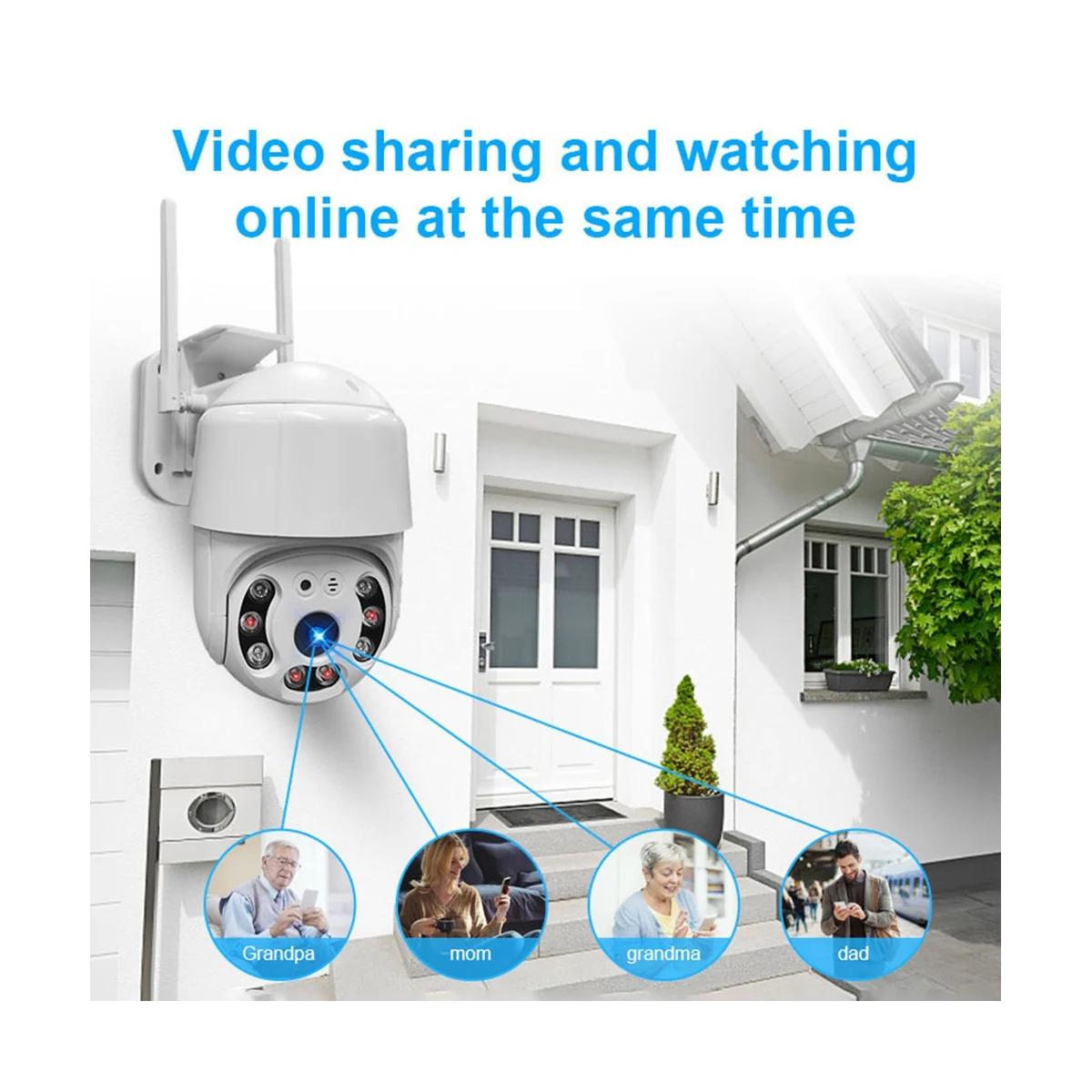 Security Camera, Waterproof Security Cameras Outdoors with 360°, Color Night Vision/HD/Spotlight/Voice Intercorm-EU Plug
Security Camera, Waterproof Security Cameras Outdoors with 360°, Color Night Vision/HD/Spotlight/Voice Intercorm-EU Plug