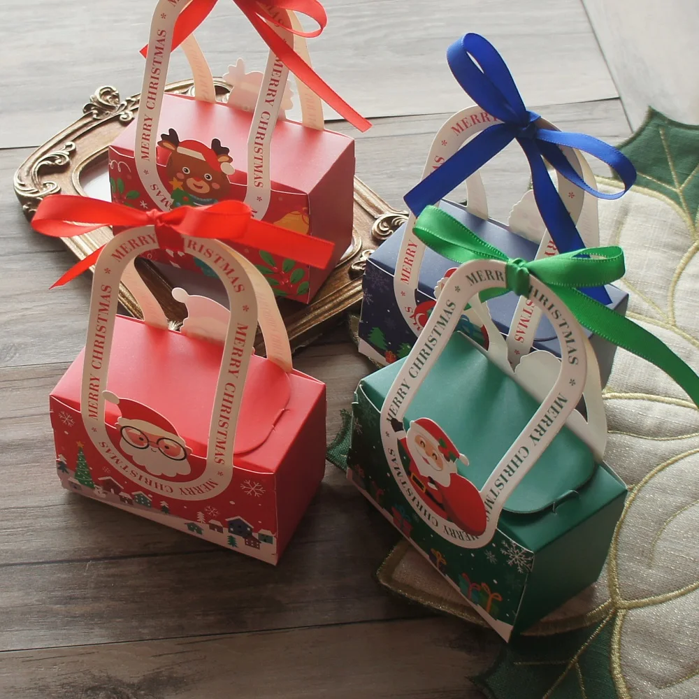 12pcs Red Green Christmas Santa Elk Paper Box with Handle Ribbon As Candy DIY Packaging Gifts Party Favors Decoration Use
12pcs Red Green Christmas Santa Elk Paper Box with Handle Ribbon As Candy DIY Packaging Gifts Party Favors Decoration Use
