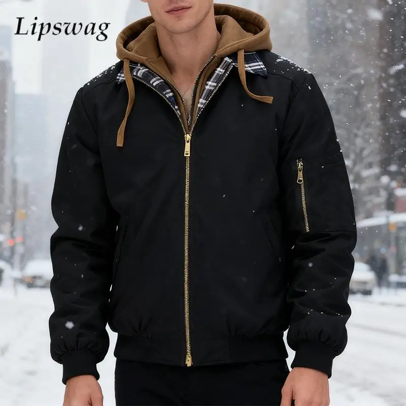 Повседневная многослойная лоскутная куртка, мужская осенне-зимняя толстая теплая верхняя одежда, винтажные куртки с капюшоном на молнии, стильные мужские пальто
Повседневная многослойная лоскутная куртка, мужская осенне-зимняя толстая теплая верхняя одежда, винтажные куртки с капюшоном на молнии, стильные мужские пальто