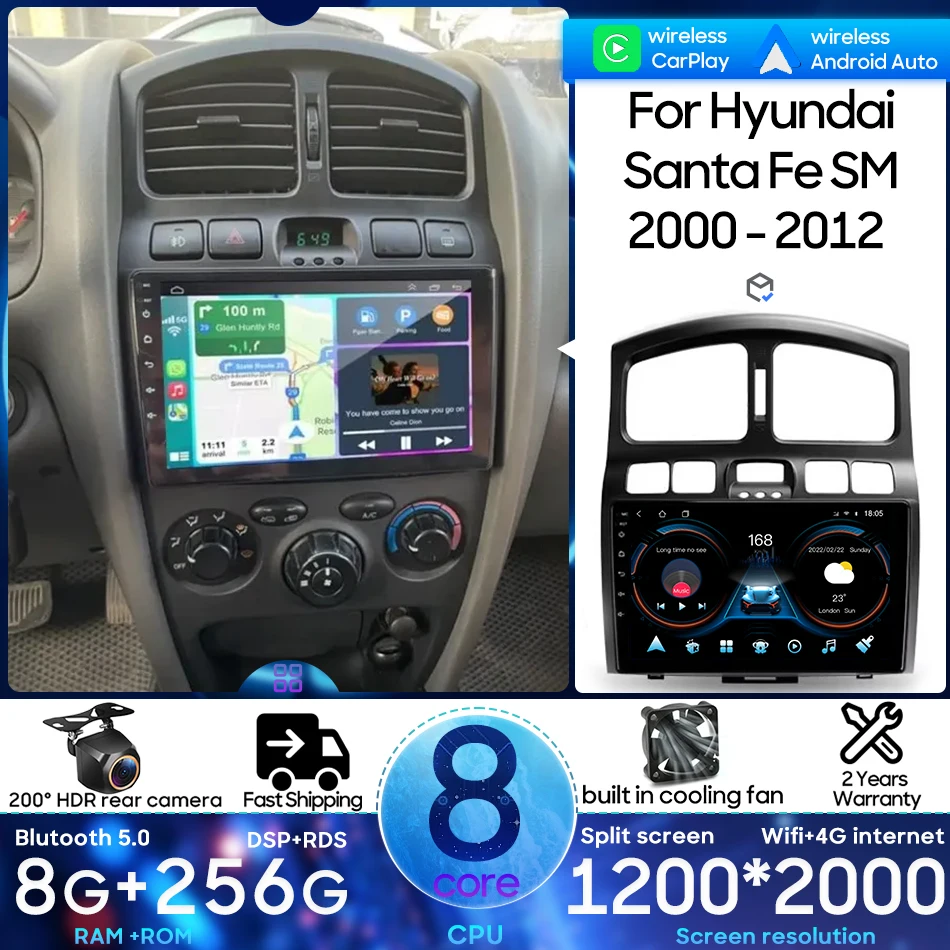 Android 15 Car Multimedia Player Radio Video Head Unit with CarPlay Auto Navigation GPS for Hyundai Santa Fe Classic 2000-2012
Android 15 Car Multimedia Player Radio Video Head Unit with CarPlay Auto Navigation GPS for Hyundai Santa Fe Classic 2000-2012