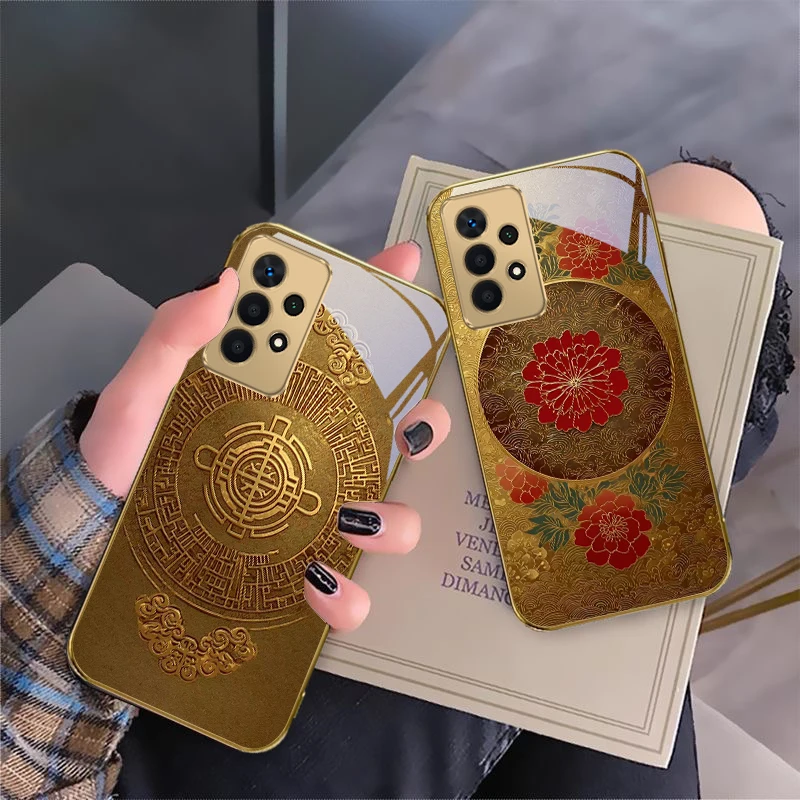 The auspicious meaning For Samsung A 01 52S A04 A05S A10 A12 A13 22 23 24 36 42 M02 Note 10 20Ultra 8 9 Golden glass phone case
The auspicious meaning For Samsung A 01 52S A04 A05S A10 A12 A13 22 23 24 36 42 M02 Note 10 20Ultra 8 9 Golden glass phone case