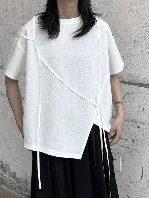 Dark Mountain Short Sleeve T-Shirt Loose round Neck Sash Asymmetrical Slit Design Summer Thin Cotton Polyester Blend Commute ...
Dark Mountain Short Sleeve T-Shirt Loose round Neck Sash Asymmetrical Slit Design Summer Thin Cotton Polyester Blend Commute ...