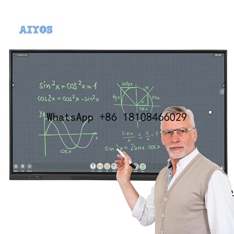 Customize 65 75 86 Inch Infrared Touch Movable Stand Electronic Whiteboard Interactive Digital Smart Board for School Teaching
Customize 65 75 86 Inch Infrared Touch Movable Stand Electronic Whiteboard Interactive Digital Smart Board for School Teaching