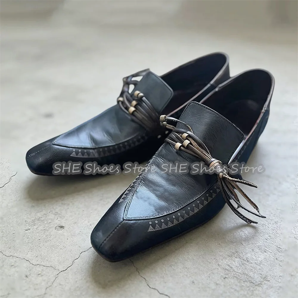 Vintage Tassel Decor Women Loafers Shoes Fashion Square Toe Chunky Heel Slip On Pumps Genuine Leather Office Daily Dress Shoes
Vintage Tassel Decor Women Loafers Shoes Fashion Square Toe Chunky Heel Slip On Pumps Genuine Leather Office Daily Dress Shoes