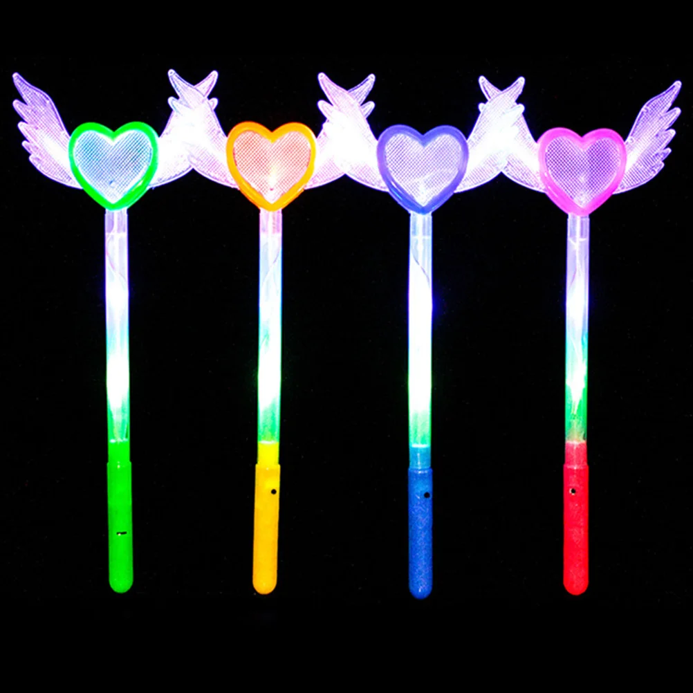 4 Pcs Heart Shaped Glowing Sticks Light Up Party W Flashing Heart Wing Design for Birthday Wedding Club Stick Toy
4 Pcs Heart Shaped Glowing Sticks Light Up Party W Flashing Heart Wing Design for Birthday Wedding Club Stick Toy