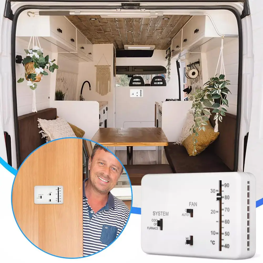 RV Thermostat Plastic RV Analog Thermostat Replacement Thermostat 2 and 2 Screws Heat Kit Particles Cool and Rubber with Ca X0R3
RV Thermostat Plastic RV Analog Thermostat Replacement Thermostat 2 and 2 Screws Heat Kit Particles Cool and Rubber with Ca X0R3