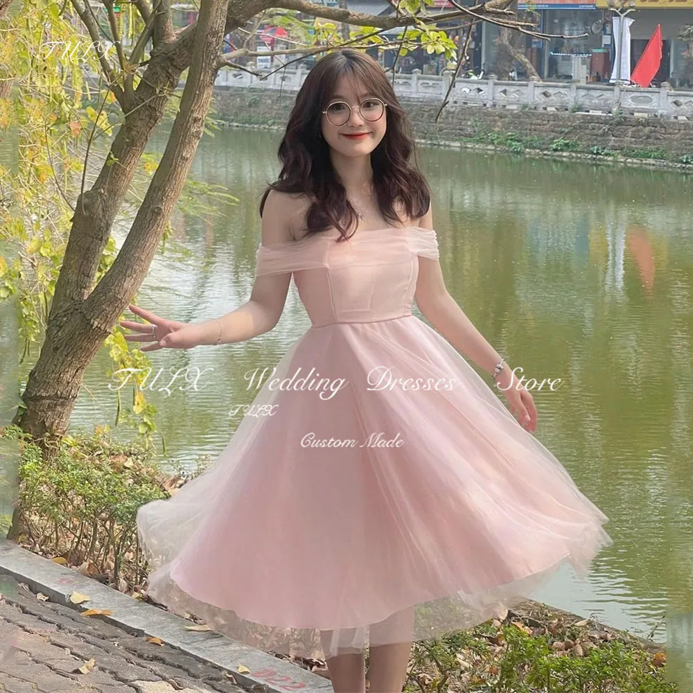 TULX Fairy Tulle Pink Cocktail Dress Off Shoulder Short Prom Gown Customized Mini Above The Knee Summer Formal Party Dresses
TULX Fairy Tulle Pink Cocktail Dress Off Shoulder Short Prom Gown Customized Mini Above The Knee Summer Formal Party Dresses