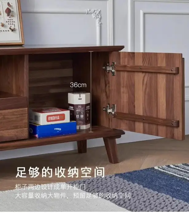 ZYA TV Cabinet Black Walnut Simple Living Room Solid Wood Bedroom New Chinese Style Furniture home accessories
ZYA TV Cabinet Black Walnut Simple Living Room Solid Wood Bedroom New Chinese Style Furniture home accessories