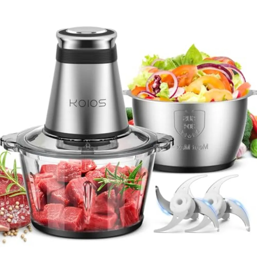 Food Processor 500W Electric Food Chopper with 2 Bowls 8 Cup+8 Cup and 2 Bi-Level Bladesand Small Electric Grinder Meat Process
Food Processor 500W Electric Food Chopper with 2 Bowls 8 Cup+8 Cup and 2 Bi-Level Bladesand Small Electric Grinder Meat Process