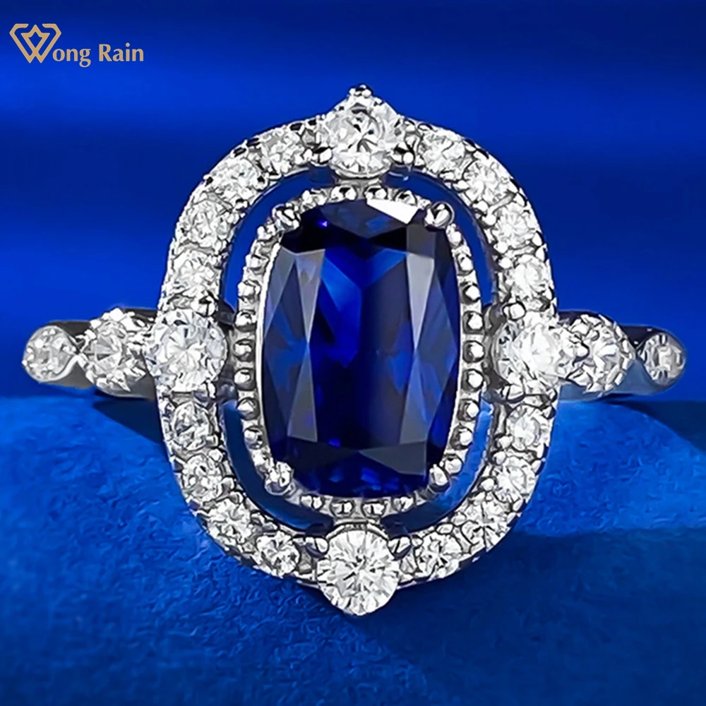 Wong Rain Vintage 100% 925 Sterling Silver 6*9 MM Sapphire Gemstone Fine Ring for Women Wedding Engagement Jewelry Wholesale
Wong Rain Vintage 100% 925 Sterling Silver 6*9 MM Sapphire Gemstone Fine Ring for Women Wedding Engagement Jewelry Wholesale