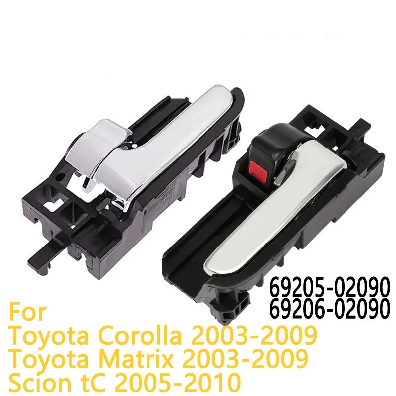 Хромированная черная внутренняя дверная ручка для Toyota Corolla Matrix 2003-2009 для Scion tC 2005-2010, левая и правая 69205-02090 69206-02090
Хромированная черная внутренняя дверная ручка для Toyota Corolla Matrix 2003-2009 для Scion tC 2005-2010, левая и правая 69205-02090 69206-02090