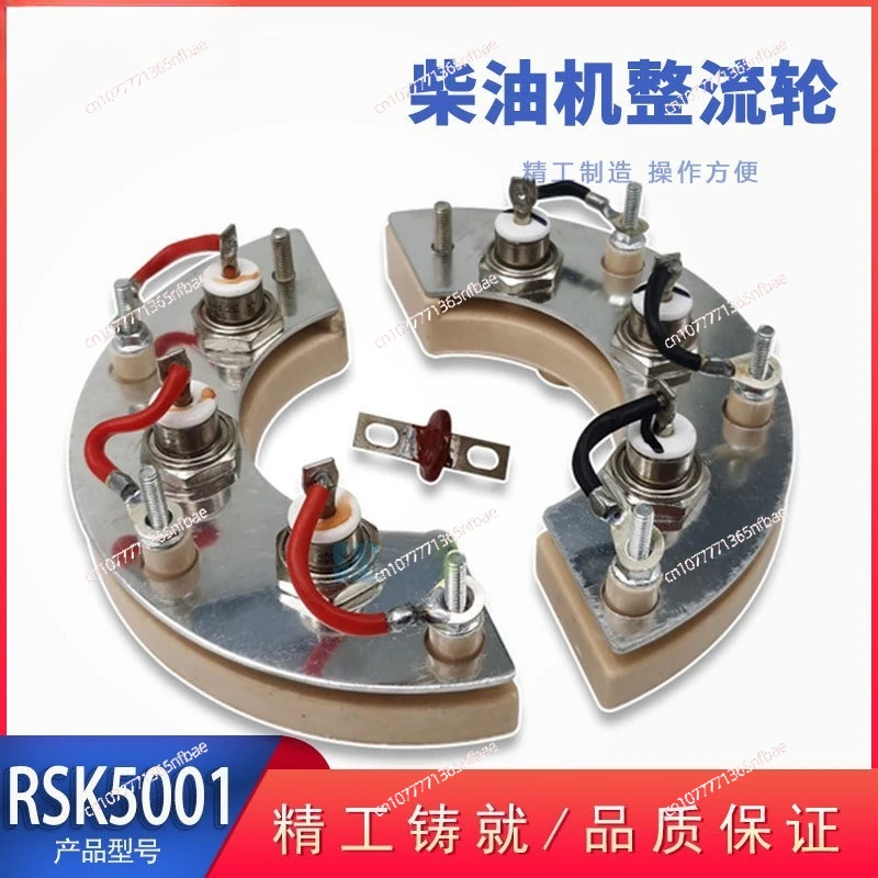 RSK5001 Rotating Rectifier Wheel Assembly with ZX70-12 Diodes, 70A 1200V, for Diesel Brushless Generator
RSK5001 Rotating Rectifier Wheel Assembly with ZX70-12 Diodes, 70A 1200V, for Diesel Brushless Generator