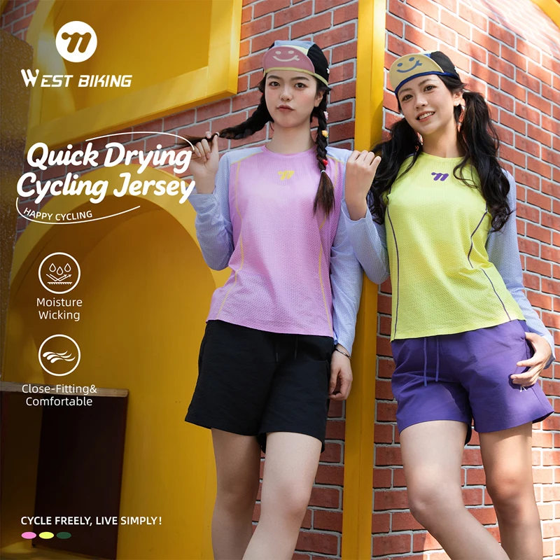 WEST BIKING Women's Bicycle Jersey Lightweight Quick Dry Casual Fashion Long Sleeve Sports Shirt For Cycling Hiking Running
WEST BIKING Women's Bicycle Jersey Lightweight Quick Dry Casual Fashion Long Sleeve Sports Shirt For Cycling Hiking Running