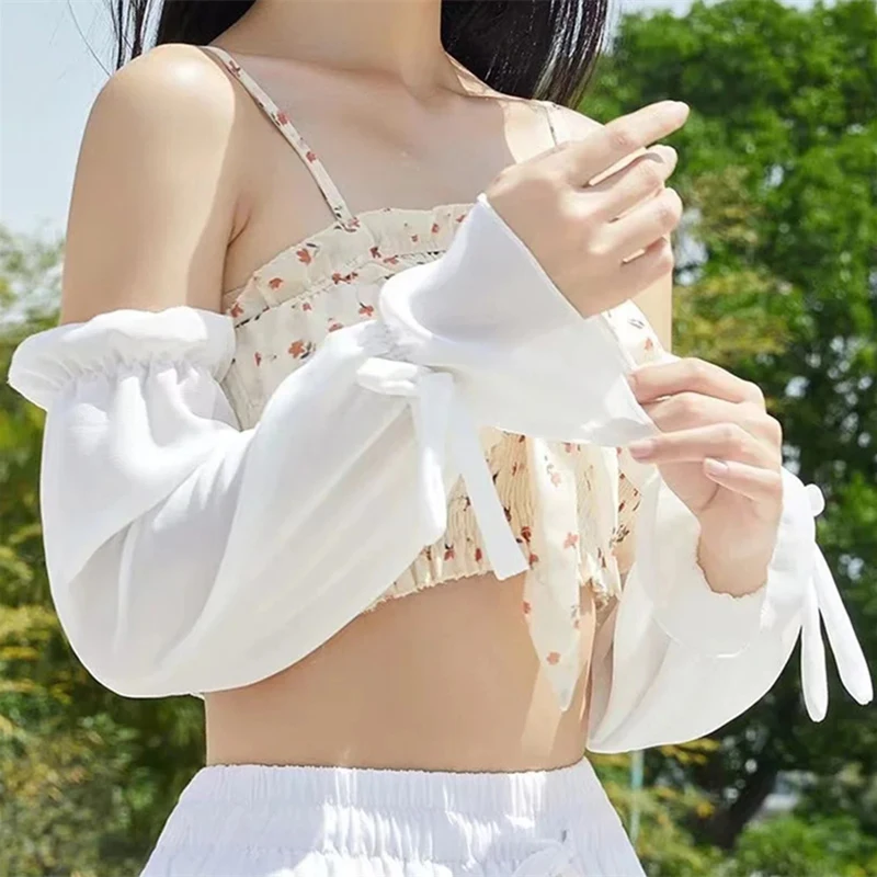 Chiffon Bow Sleeve Cover Women's Sun Protection Ice Sleeve Summer Loose Arm Sleeves Solid Warmers Cover Fashion Accessories
Chiffon Bow Sleeve Cover Women's Sun Protection Ice Sleeve Summer Loose Arm Sleeves Solid Warmers Cover Fashion Accessories