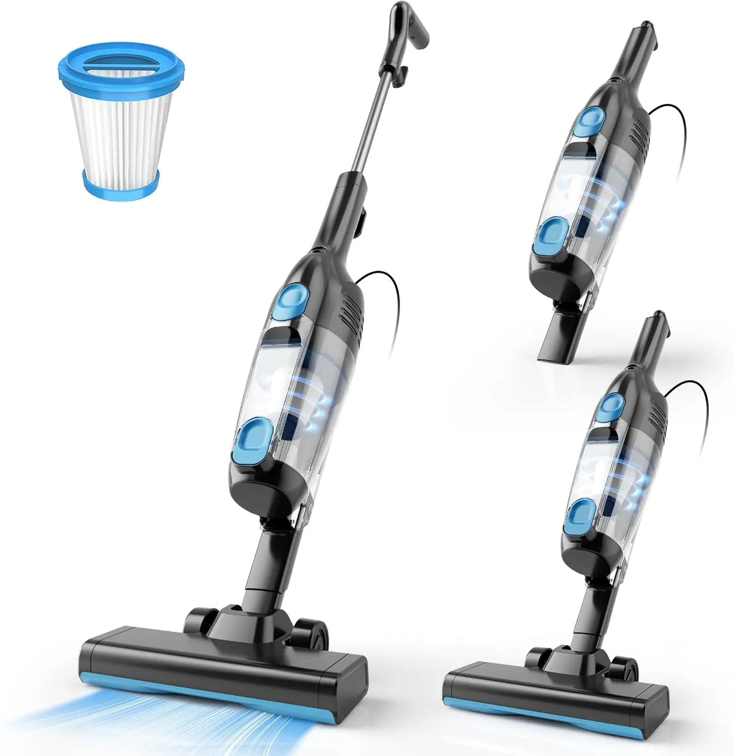 R6X Corded Stick Vacuum - 20Kpa Strong Suction, 16ft Cord, 2-in-1 Lightweight for Hardwood Floors & Pet Hair
R6X Corded Stick Vacuum - 20Kpa Strong Suction, 16ft Cord, 2-in-1 Lightweight for Hardwood Floors & Pet Hair