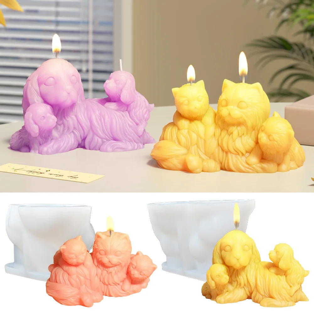 3D Cute Dog & Kitten Silicone Mold DIY Aromatherapy Candle Wax & Plaster Ornament Drip Craft Mold for Handmade Crafts
3D Cute Dog & Kitten Silicone Mold DIY Aromatherapy Candle Wax & Plaster Ornament Drip Craft Mold for Handmade Crafts