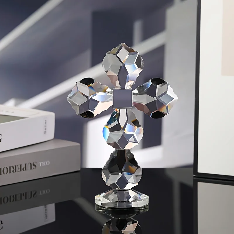Classic Crystal Cross Statue - 1pc Feng Shui Decorative Ornament for Home, Office, And Car, Fantasy Theme, Ideal for Wedding Decorations & Craft Gifts, No Electricity Or Feathers Required LuxuryLounge
Classic Crystal Cross Statue - 1pc Feng Shui Decorative Ornament for Home, Office, And Car, Fantasy Theme, Ideal for Wedding Decorations & Craft Gifts, No Electricity Or Feathers Required LuxuryLounge