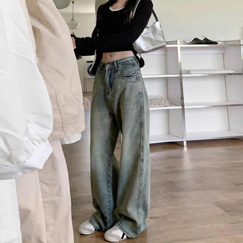 2024 Wide-Leg Jeans Women's Fashion Design Sense Straight Pants Loose Drape Pants Casual Fashion Straight Leg Women's Jeans
2024 Wide-Leg Jeans Women's Fashion Design Sense Straight Pants Loose Drape Pants Casual Fashion Straight Leg Women's Jeans