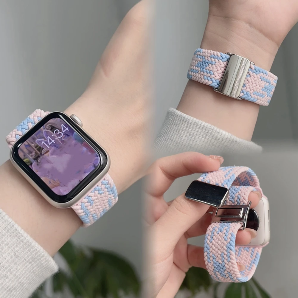 Magnetic Nylon band for Apple Watch Correa Series Ultra 10/9/8/7/6/5/4/3/2/1 SE 38mm 41mm 42mm 44mm 45mm 46mm 49mm Strap
Magnetic Nylon band for Apple Watch Correa Series Ultra 10/9/8/7/6/5/4/3/2/1 SE 38mm 41mm 42mm 44mm 45mm 46mm 49mm Strap