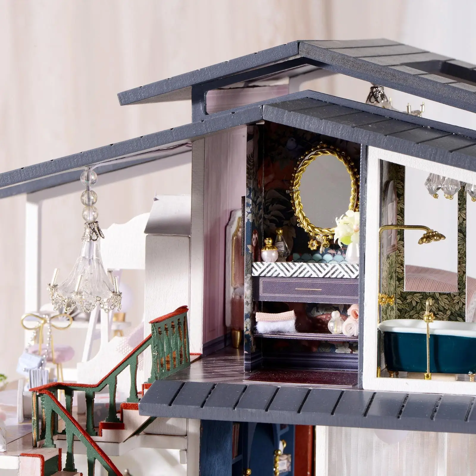 DIY Handcraft Doll House Furniture Kits Wooden Romantic Villa House Gift Toy
DIY Handcraft Doll House Furniture Kits Wooden Romantic Villa House Gift Toy