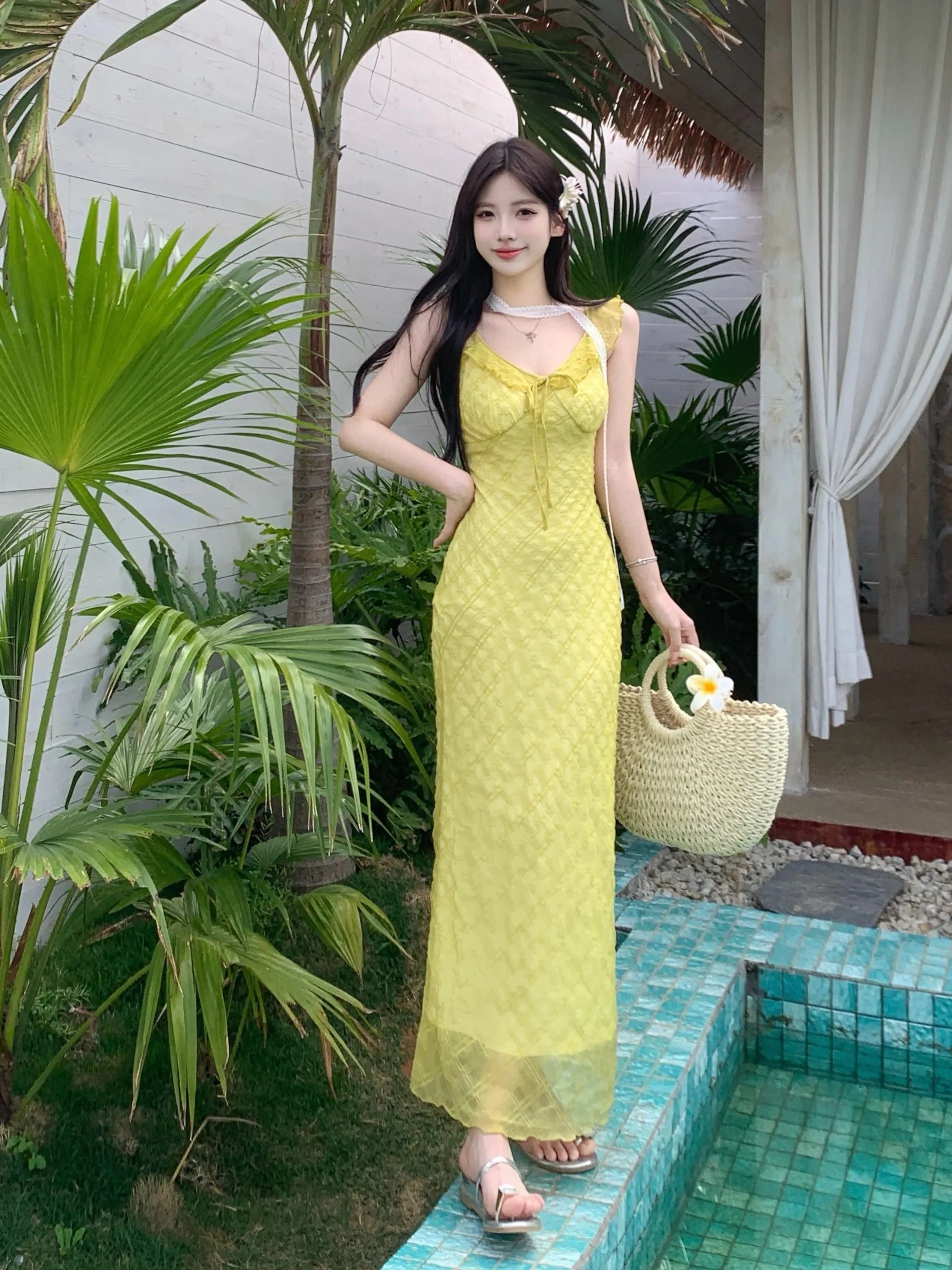 Summer New plus Size Dress with Belt for Women Casual Breathable Long Skirt Slimming Beach Vacation Dress Sweet Princess Style
Summer New plus Size Dress with Belt for Women Casual Breathable Long Skirt Slimming Beach Vacation Dress Sweet Princess Style