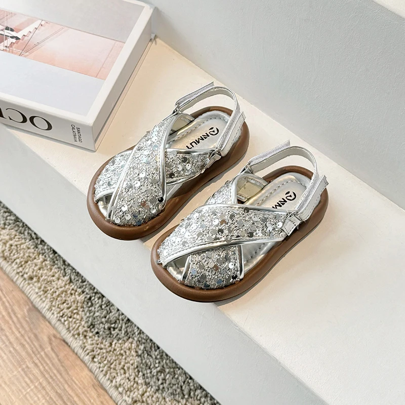 Baby Girls Sandals Summer Children Sequin Princess Shoes Anti Slip Soft Sole Kids Barefoot Beach Sandals Casual Sports Shoes
Baby Girls Sandals Summer Children Sequin Princess Shoes Anti Slip Soft Sole Kids Barefoot Beach Sandals Casual Sports Shoes