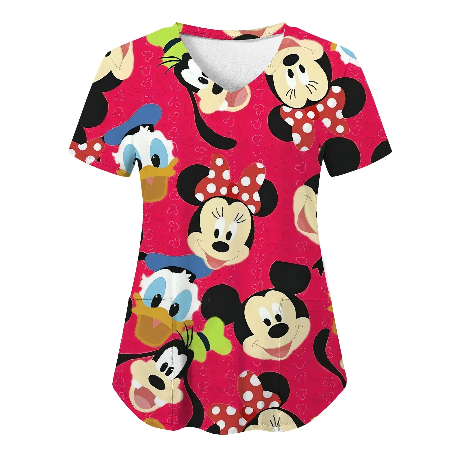 T-shirt V Neck Top Women 2024 Disney Shirts Pocket Woman Clothes Hospital T-shirts Minnie Mouse Tops Mickey Nurse Uniform Tees
T-shirt V Neck Top Women 2024 Disney Shirts Pocket Woman Clothes Hospital T-shirts Minnie Mouse Tops Mickey Nurse Uniform Tees