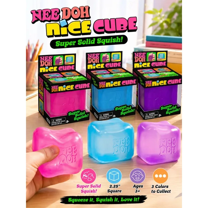 Needoh Nice Cube Squish Fidget Toy Stress Anxiety Relief Focus Tool for ADHD Autism Office Desk Calming Gadget
Needoh Nice Cube Squish Fidget Toy Stress Anxiety Relief Focus Tool for ADHD Autism Office Desk Calming Gadget