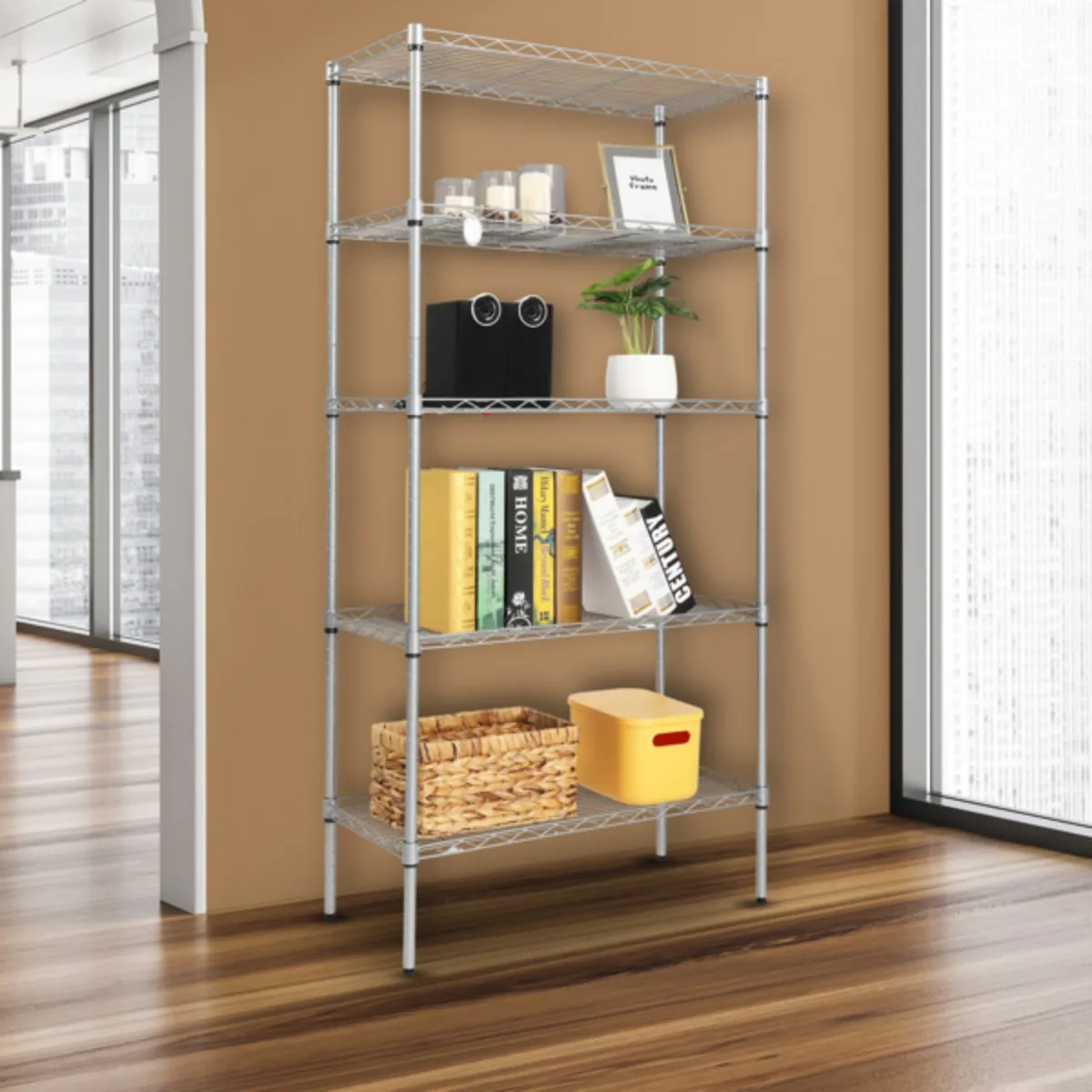 Carbon Steel Multi-Layer Floor Standing Storage Ra Kitchen Balcony Organizer Home Assembly 5-Shelf Storage Rack
Carbon Steel Multi-Layer Floor Standing Storage Ra Kitchen Balcony Organizer Home Assembly 5-Shelf Storage Rack